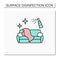 Couch disinfection color icon