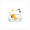 Couch disinfection flat icon