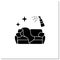 Couch disinfection glyph icon