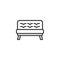 Couch furniture line icon