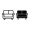 Couch line and glyph icon. Sofa vector illustration isolated on white. Divan outline style design, designed for web and