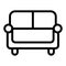 Couch line icon. Sofa vector illustration isolated on white. Divan outline style design, designed for web and app. Eps