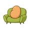 Couch potato illustration