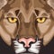 cougar animal wild head character icon