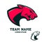 Cougar head logo example. Sport team or club mascot.