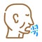 cough disease color icon vector illustration