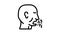 cough disease line icon animation