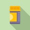 Cough drops box icon flat vector. Remedy sore