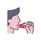 Cough related vector icon