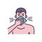 Cough related vector icon