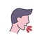 Cough related vector icon