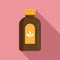 Cough syrup dosage icon, flat style