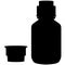 Cough syrup, liquid syrup cough medicine bottle, drug in the glass bottle detailed realistic silhouette