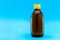 Cough syrup medical brown glass bottle.