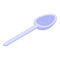 Cough syrup spoon icon, isometric style