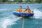 Couiple on water attractions during summer vacations