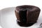 Coulant chocolate cake isolated