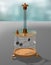 Coulomb`s Torsion Balance. Coulomb`s experiment. The torsion balance apparatus.