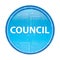 Council floral blue round button