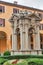 Council Hall courtyard with Wishing Well in Bologna, Italy