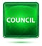 Council Neon Light Green Square Button