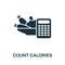 Count Calories icon. Monochrome simple Detox Diet icon for templates, web design and infographics