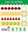 Count  Cut and Paste maths worksheet for children