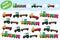 Count how many objects of transport. Educational game for preschool children