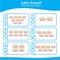 Count and Match Birthday Cake Game for kids. Preschool counting game. Math Worksheet for Preschool.