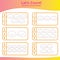 Count and Match Clouds Game for kids. Preschool counting game. Math Worksheet for Preschool