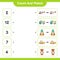 Count and match, count the number of Helicopter, Lorry, Pyramid Toy, Submarine, Teddy Bear and match with the right numbers.