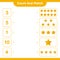 Count and match, count the number of Stars and match with right numbers. Educational children game