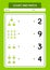 Count and match game with chemical bottle. worksheet for preschool kids, kids activity sheet