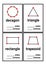 Count sides and vertices shapes worksheet for preschool kids vector