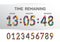 Countdown clock counter timer vector template for website.