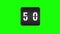 Countdown clock. Special Clock Flipping 1 Minute countdown 4K animation on Green screen - 60 seconds count up on Green