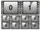 Countdown frames. Classic old film movie timer