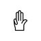 Countdown hand gesture outline icon. Element of hand gesture illustration icon. signs, symbols can be used for web, logo, mobile