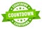 countdown round ribbon isolated label. countdown sign.