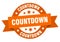 countdown round ribbon isolated label. countdown sign.