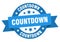 countdown round ribbon isolated label. countdown sign.