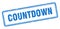 countdown stamp. square grunge sign on white background