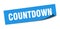 countdown sticker. countdown square isolated sign.