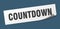 countdown sticker. countdown square isolated sign.