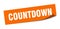 countdown sticker. square isolated label sign. peeler
