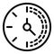 Countdown stopwatch icon, outline style
