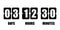 Countdown timer icon. Mechanical scoreboard. Modern countdown timer, great design for any purposes. Watch, time icon vector