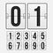 Countdown timer, white color mechanical scoreboard