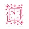 Countdown to new year minimal linear icon in red color