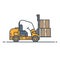 Counter-balanced forklift truck